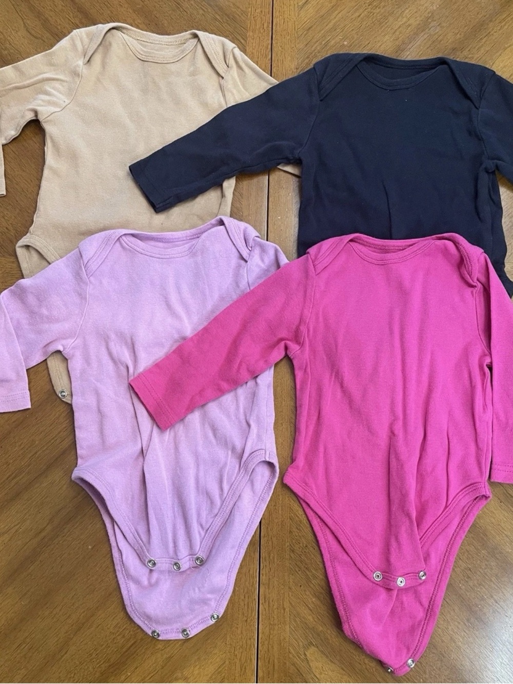 Comfy Soft Leveret Infant Baby Girls 4 Pack Long Sleeve Bodysuits Size 12-24 M